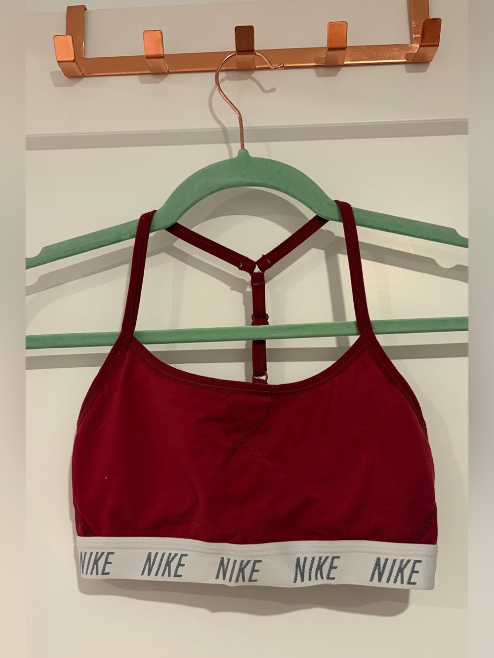 Nike Burgundy Dri-FIT Sports Bra ❤️🤍